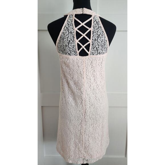 Candies Pink Lace Sleeveless Dress Womens Size Small - Picture 3 of 8